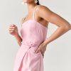 Francesca's Kayley Linen Slit Maxi Dress Dresses