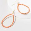 Francesca's Marianna Glass Chip Drop Earrings Coral Earrings