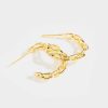 Francesca's Kenna Chain Hoops Gold Earrings