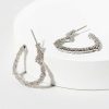 Francesca's Savannah Heart Hoop Earrings Silver Earrings