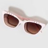 Francesca's Happy Vibes Cat Eye Sunglasses Blush Sunglasses