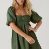 Francesca's Bella Bow Back Corduroy Mini Dress Dresses