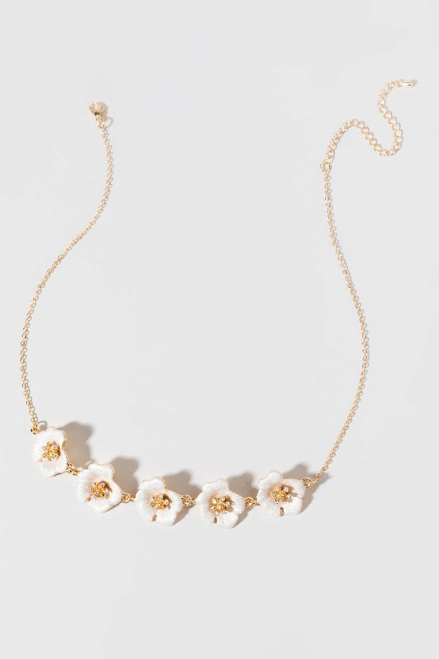 Francesca's Sherrie Shell Flower Necklace White Necklaces