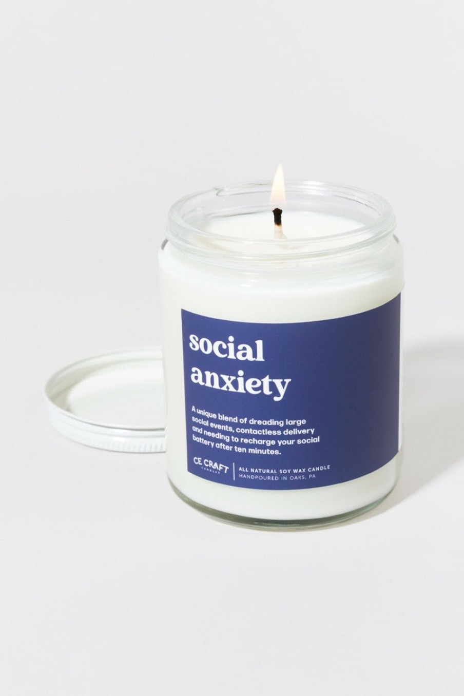 Francesca's Social Anxiety Candle Jar Navy Candles