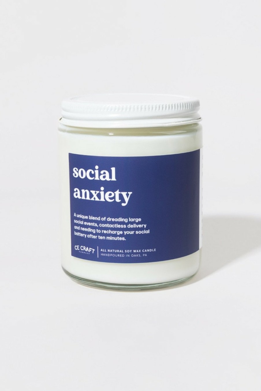 Francesca's Social Anxiety Candle Jar Navy Candles