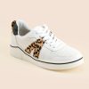 Francesca's Mia Alta Leopard Sneakers White Sneakers