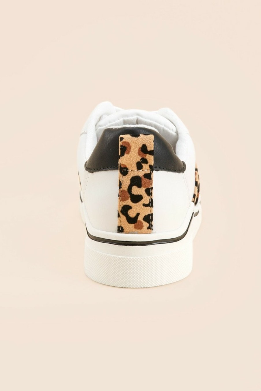 Francesca's Mia Alta Leopard Sneakers White Sneakers