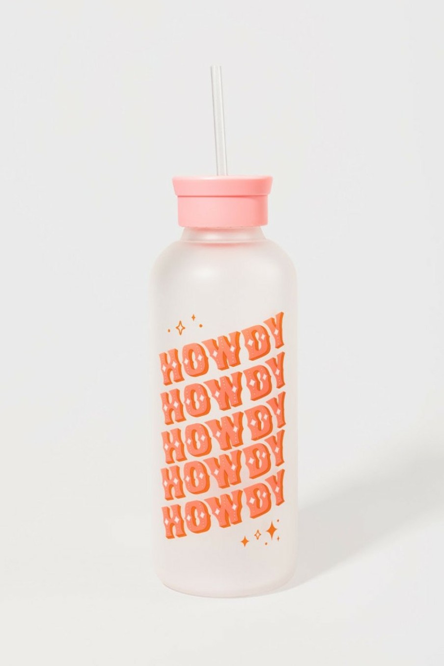 Francesca's Studio Oh! Howdy Partner Glass Tumbler Pink Drinkware