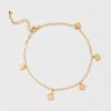 Francesca's Lilian Shaky Clovers Anklet Gold Anklets