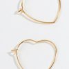 Francesca's Katherine Heart Hoops Gold Earrings