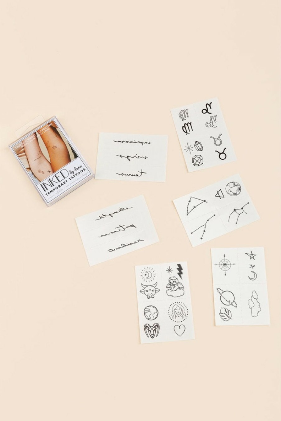 Francesca's Inked By Dani Zodiac Earth Temporary Tattoos Multi Beauty & Wellness