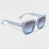 Francesca's Daisy Indigo Lens Square Sunglasses Blue Sunglasses