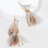 Francesca's Maya Feather Drop Earrings Natural Earrings