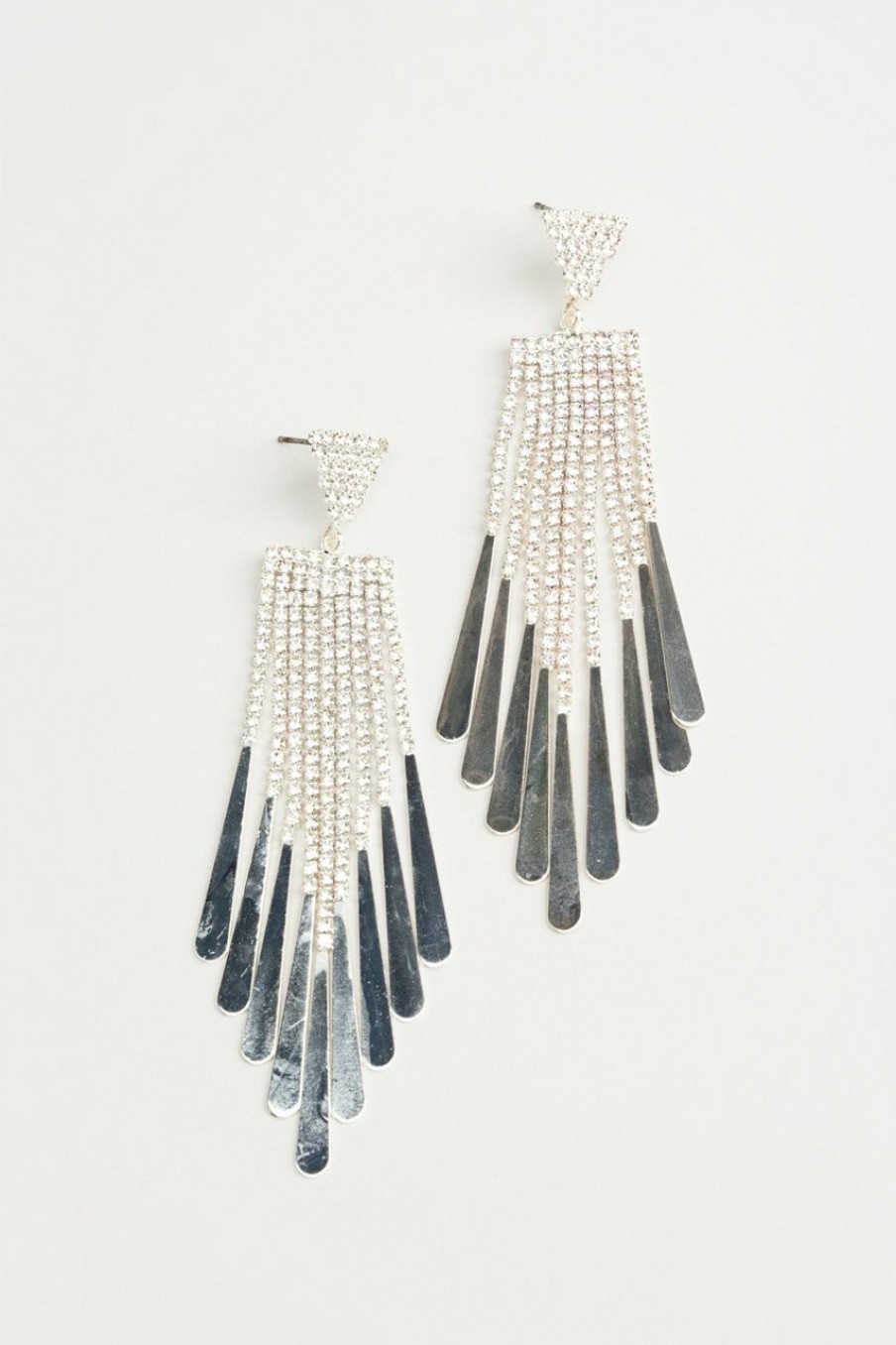 Francesca's Diana Dangle Chandeliers Silver Earrings