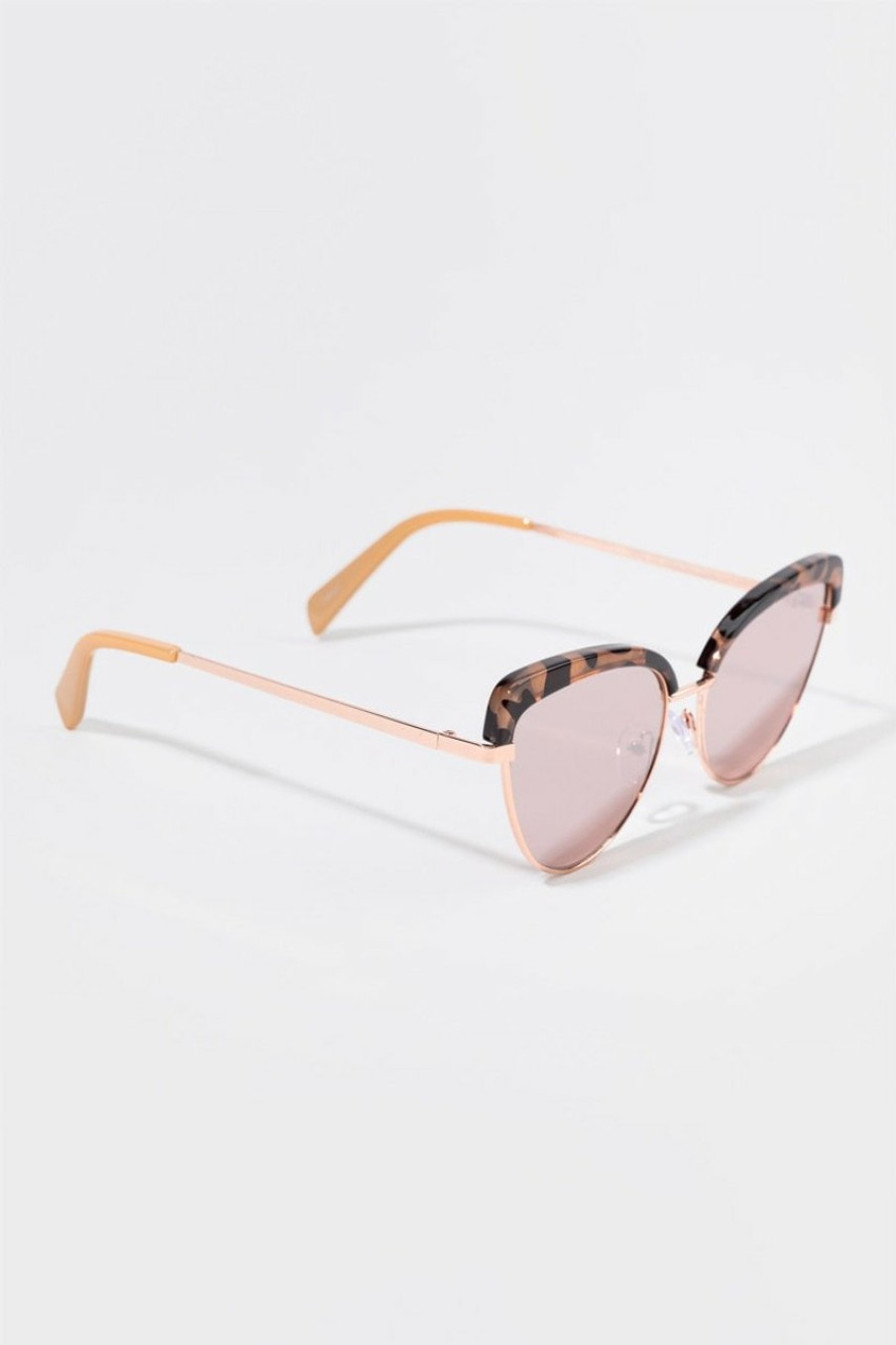 Francesca's Karina Browline Cat Eye Sunglasses Tortoise Sunglasses