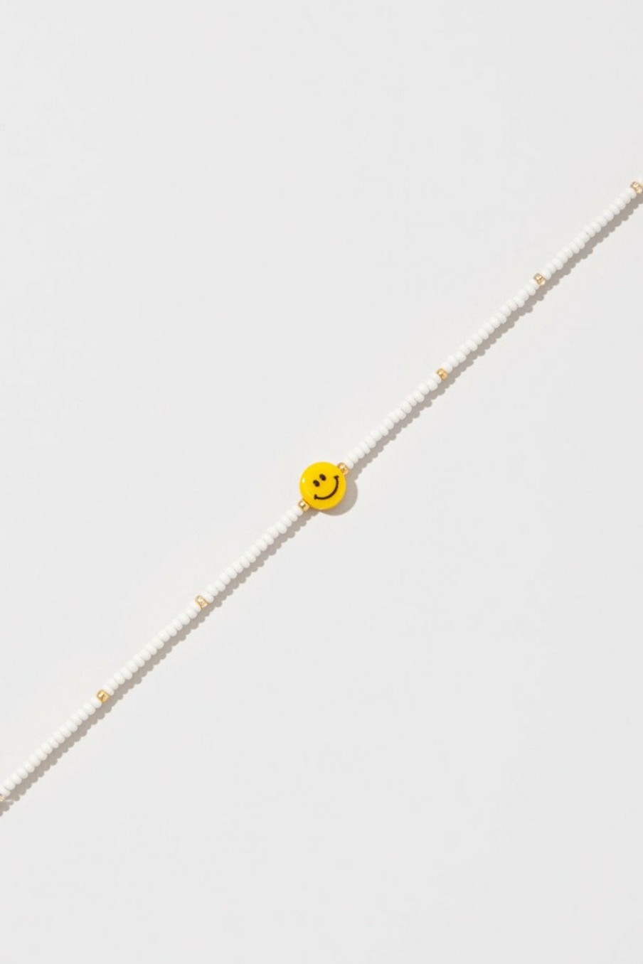 Francesca's Courtney Seedbead Smiley Anklet Yellow Anklets