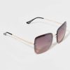 Francesca's Jocelyn Chain Under Frame Sunglasses Brown Sunglasses