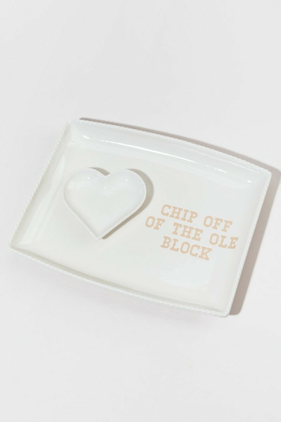 Francesca's Chip Off The Ole Block Platter Multi Home Decor