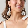 Francesca's Karyn Large Epoxy Petals White Earrings