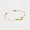 Francesca's Evelynn Open Knot Cuff Gold Bracelets