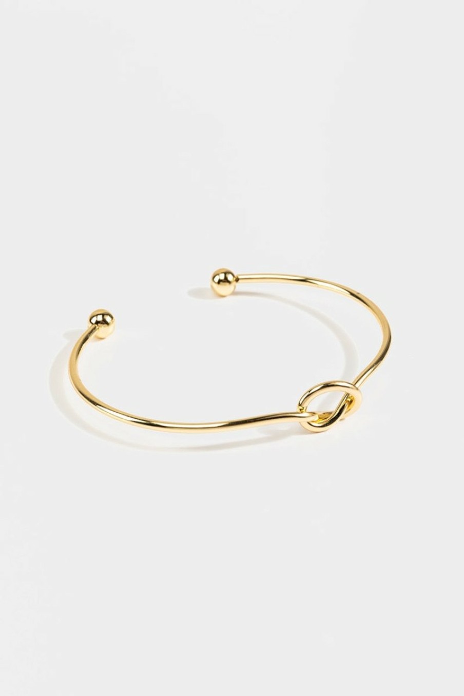 Francesca's Evelynn Open Knot Cuff Gold Bracelets