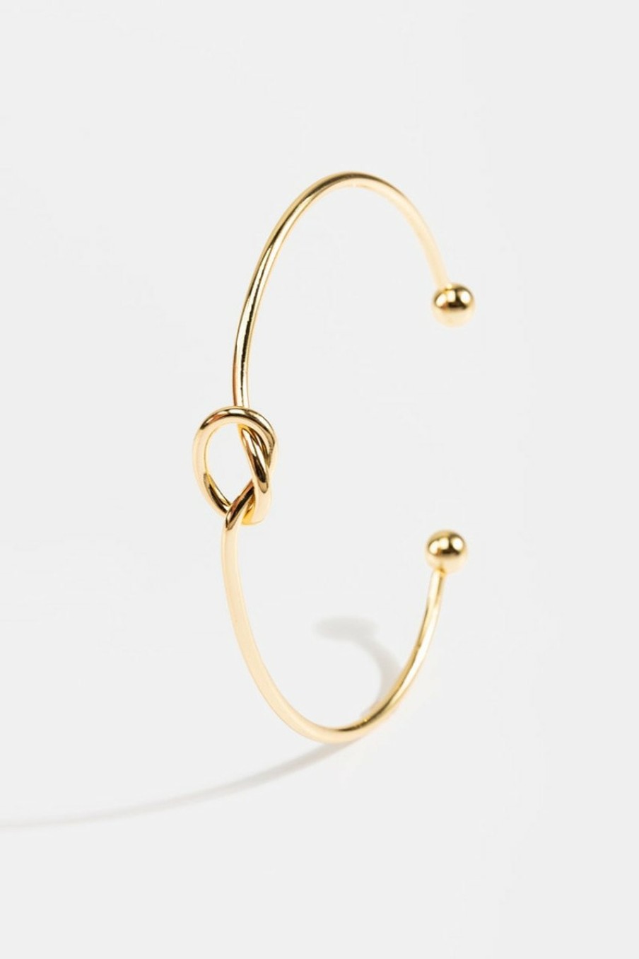 Francesca's Evelynn Open Knot Cuff Gold Bracelets