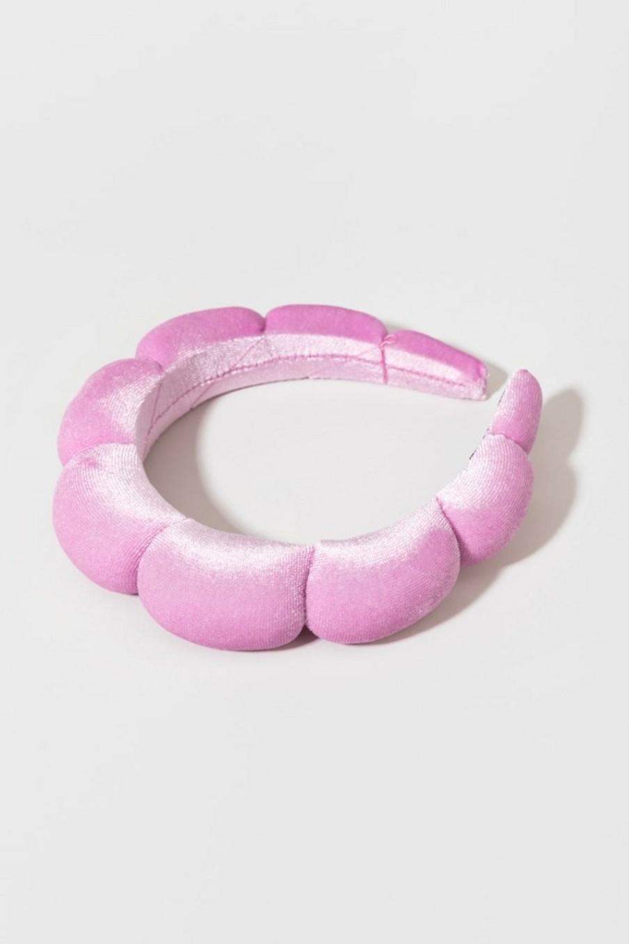 Francesca's Leslie Puffy Spa Headband Pink Hair