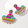 Francesca's Julia Sombrero Seedbead Drop Earrings Multi Earrings