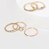 Francesca's Carolyn Golden Ring Set Ivory Rings