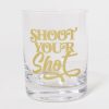 Francesca's Shoot Your Shot Rocks Glass Multi Drinkware