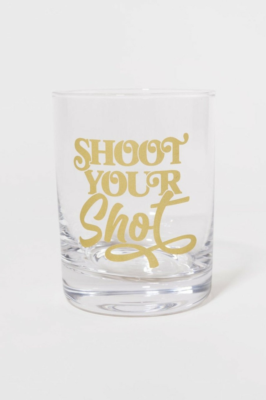 Francesca's Shoot Your Shot Rocks Glass Multi Drinkware