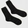 Francesca's Candyce Glitter Crew Socks Black Socks & Tights