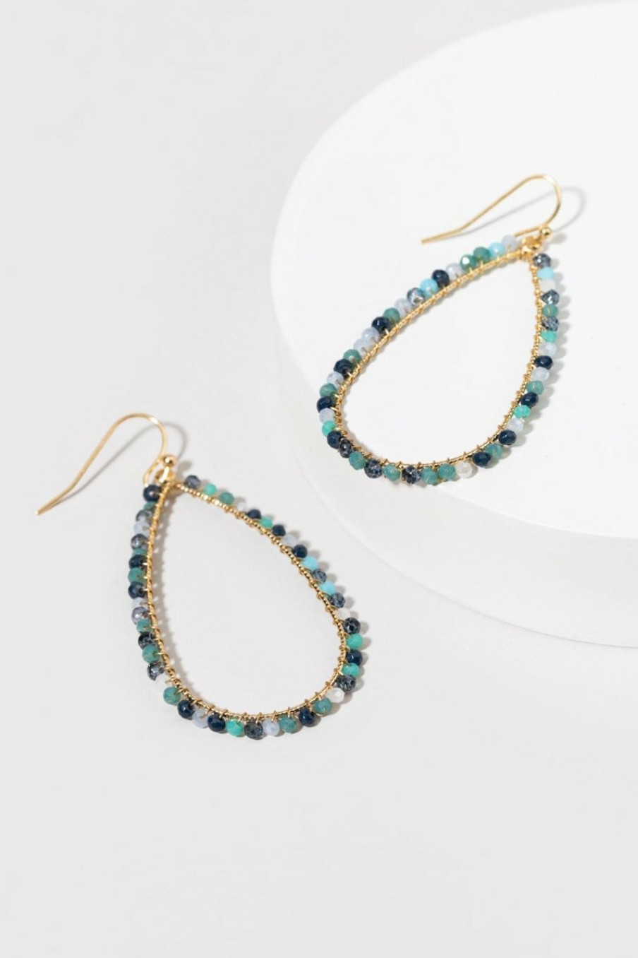 Francesca's Sasha Multi Bead Earrings Blue Earrings