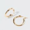 Francesca's Alaina Small 14K Dipped Basic Hoop Gold Earrings