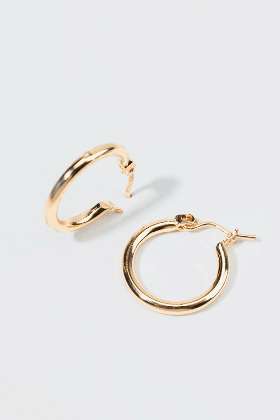 Francesca's Alaina Small 14K Dipped Basic Hoop Gold Earrings