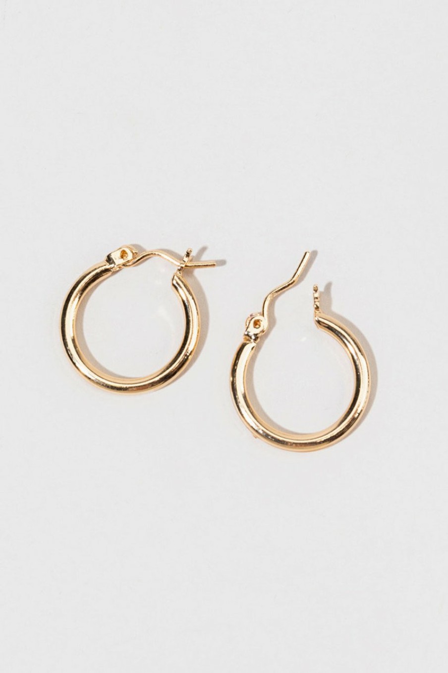 Francesca's Alaina Small 14K Dipped Basic Hoop Gold Earrings