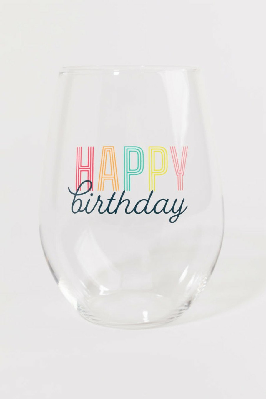 Francesca's Happy Birthday Wine Glass Multi Drinkware