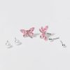 Francesca's Dragonfly And Pearl Earrings Set Pink Earrings