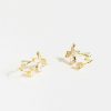 Francesca's Saylor Cz Butterfly Ear Jackets Gold Earrings