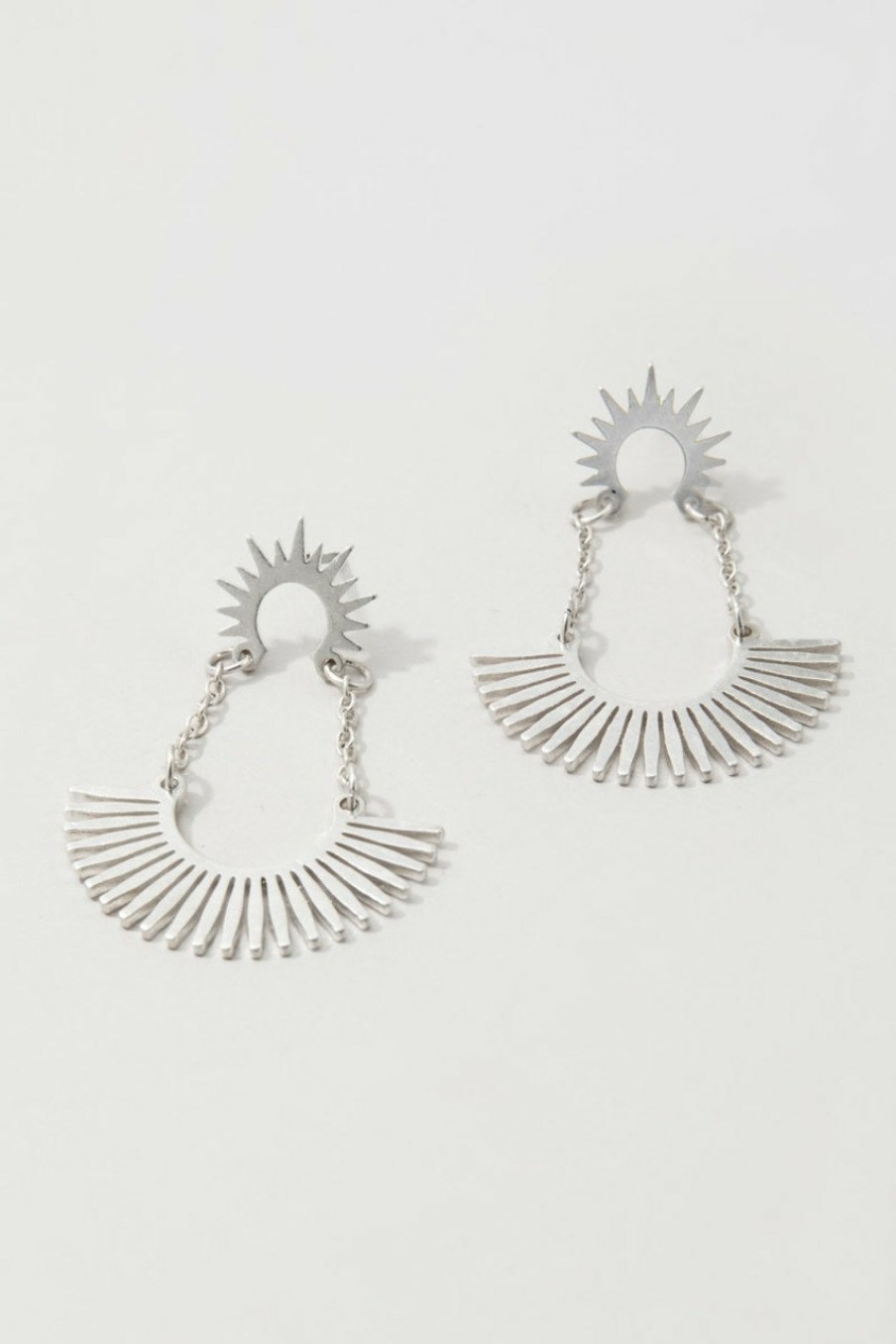 Francesca's Autumn Sunburst Earrings Silver Earrings