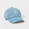 Francesca's Johanna Smiley Baseball Cap Chambray Hats