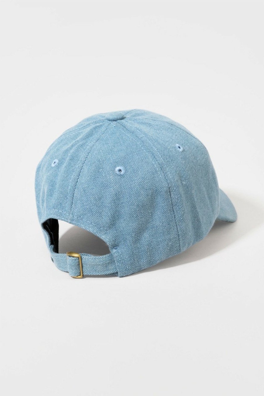 Francesca's Johanna Smiley Baseball Cap Chambray Hats