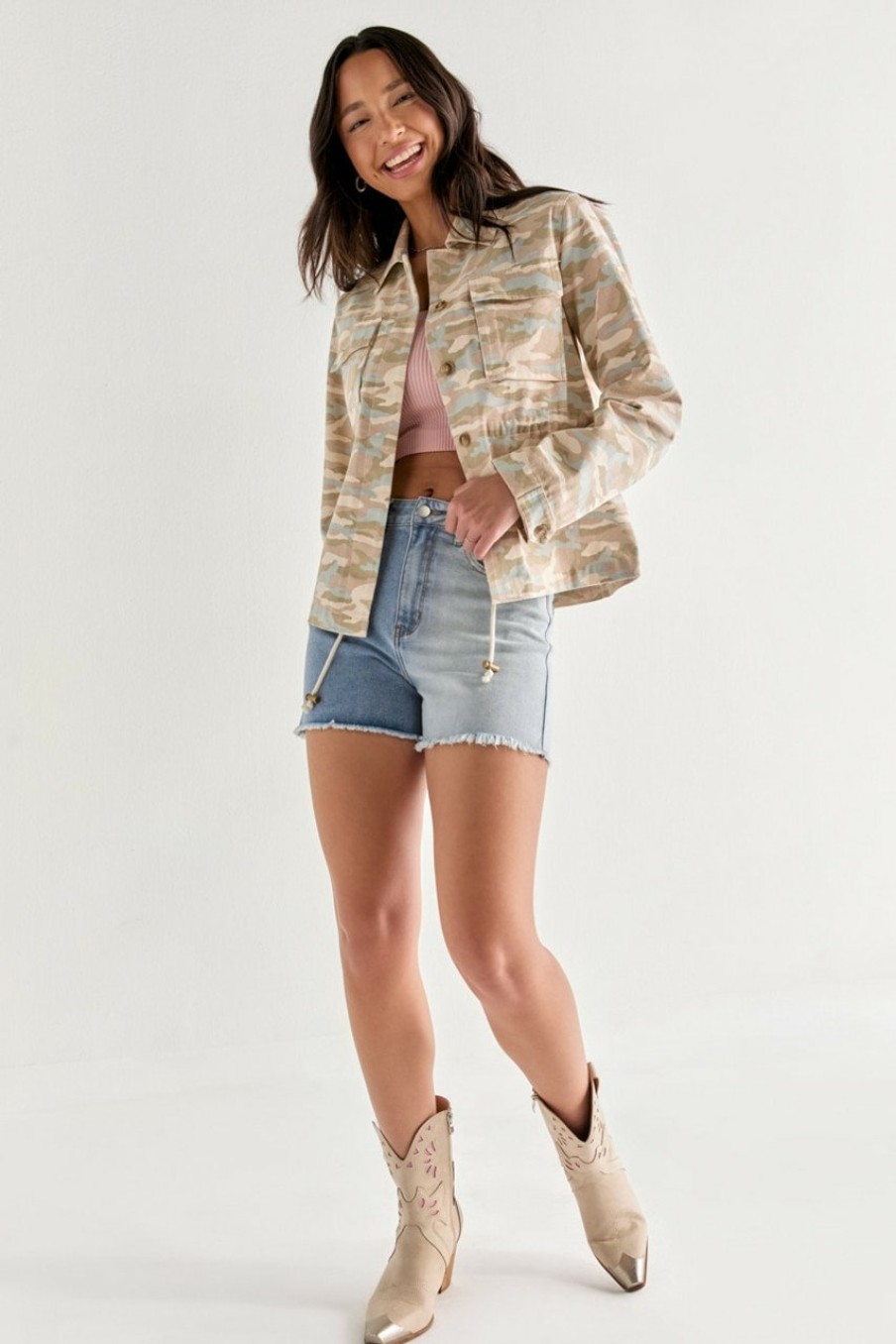 Francesca's Shanon Moto Jacket Multi Jackets