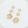 Francesca's Teresita 3D Flower Stud Earring Set Gold Earrings