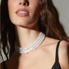 Francesca's Luxe 14K Gold Plated Chunky Fw Choker Pearl Necklaces