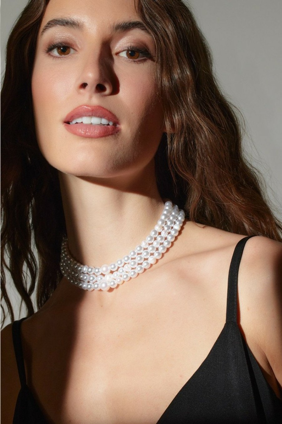 Francesca's Luxe 14K Gold Plated Chunky Fw Choker Pearl Necklaces