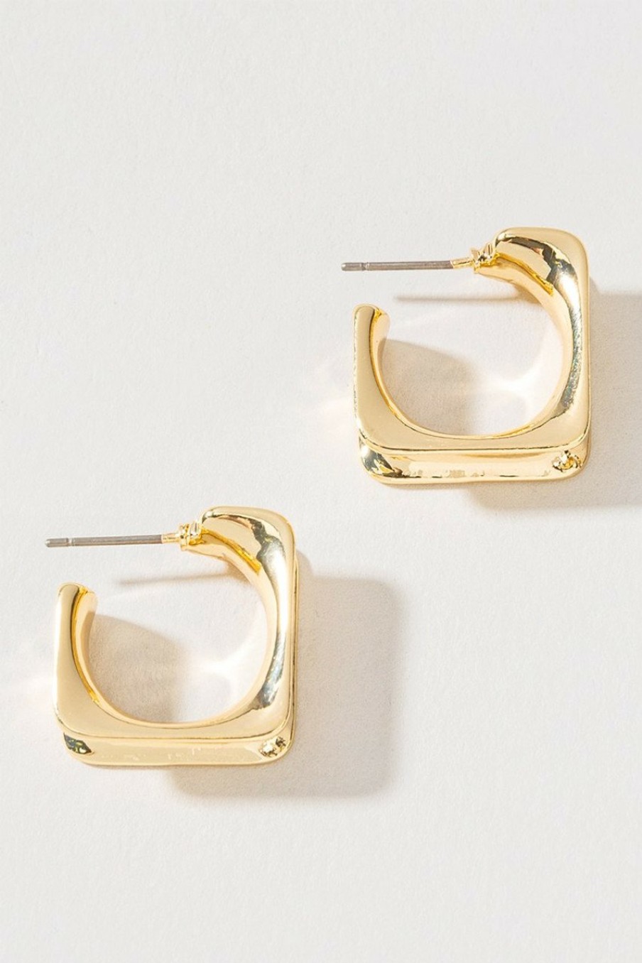 Francesca's Sheryll Inverted Square Hoops Gold Earrings