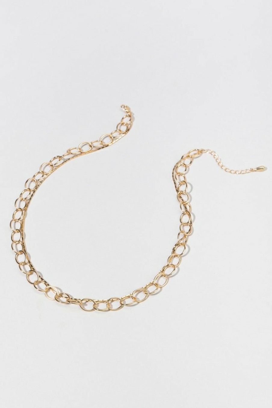 Francesca's Susanne Chunky Link Chain Layered Necklace Gold Necklaces