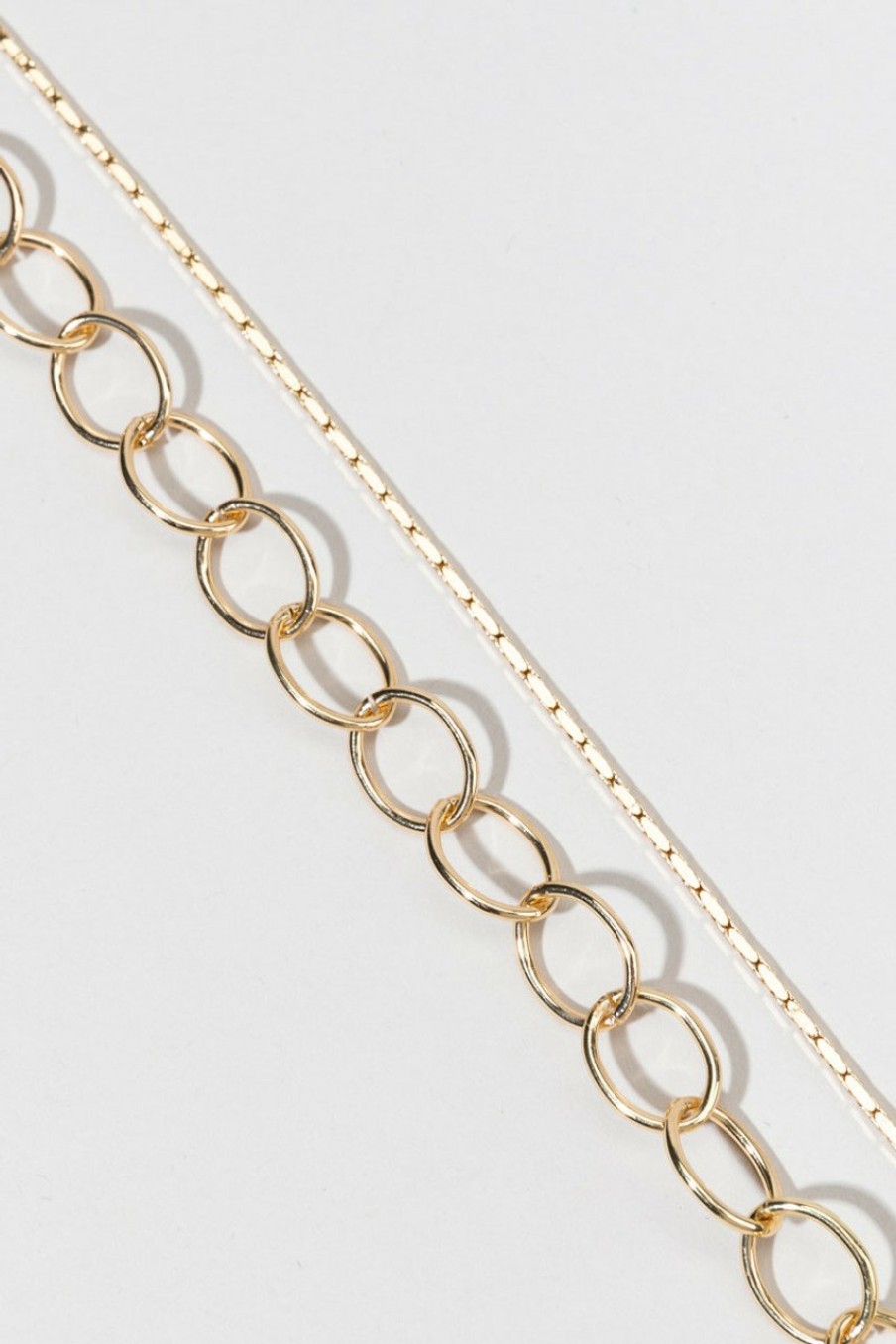 Francesca's Susanne Chunky Link Chain Layered Necklace Gold Necklaces