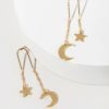 Francesca's Nessa Moon And Stars Dainty Arch Earrings Gold Earrings